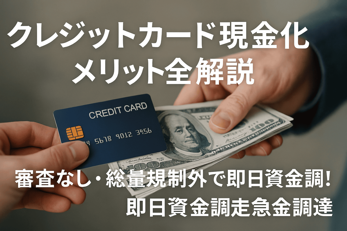 クレジットカード現金化 メリット全解説｜審査なし・総量規制外で即日資金調達！